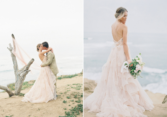 Blush coastal wedding inspiration | Photo by Carmen Santorelli | Read more - http://www.100layercake.com/blog/?p=74029