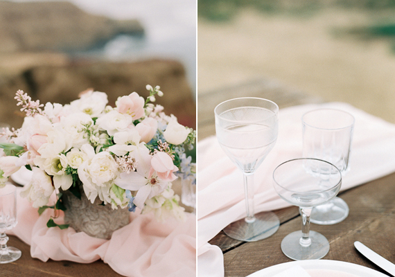 Blush coastal wedding inspiration | Photo by Carmen Santorelli | Read more - http://www.100layercake.com/blog/?p=74029