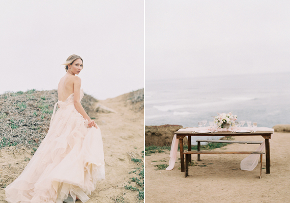 Blush coastal wedding inspiration | Photo by Carmen Santorelli | Read more - http://www.100layercake.com/blog/?p=74029