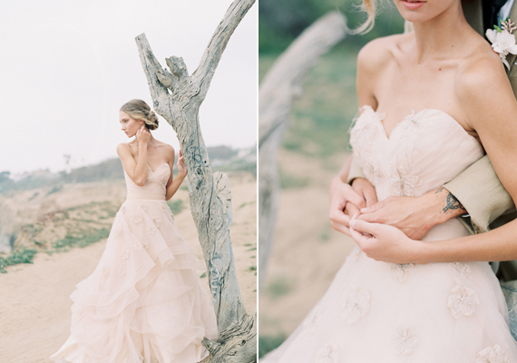 Blush coastal wedding inspiration | Photo by Carmen Santorelli | Read more - http://www.100layercake.com/blog/?p=74029