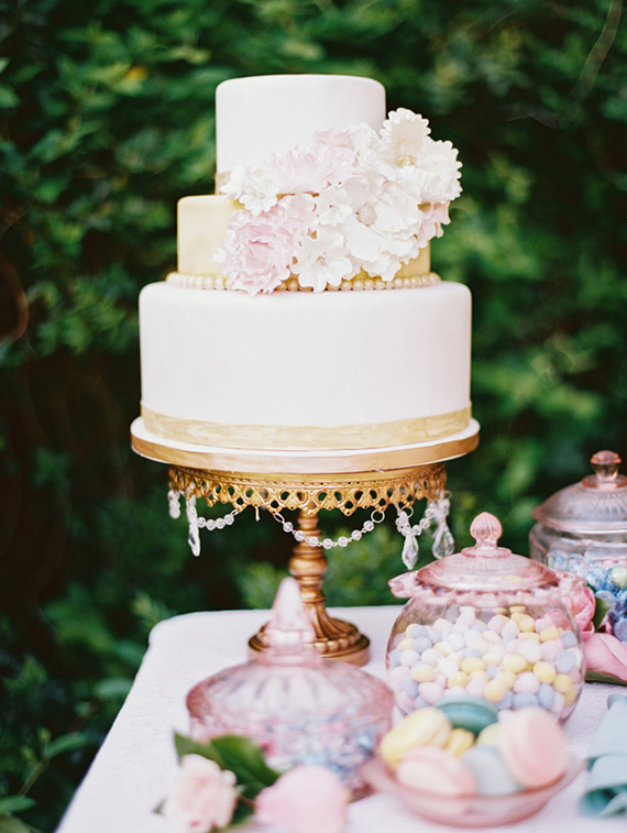 Pink vintage wedding ideas | Photo byJo Photo |  Design by The Bride Link | Florals by LB Floral | Cake by Sweet Beginnings by Elaine | Read more - http://www.100layercake.com/blog/?p=74421