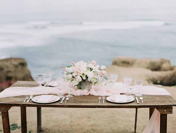 Blush coastal wedding inspiration | Photo by Carmen Santorelli | Read more - http://www.100layercake.com/blog/?p=74029