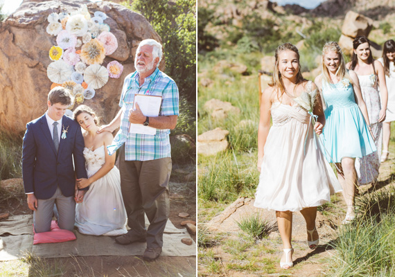  DIY Namibia campground wedding | Photo by Dear Heart Photos | Read more - http://www.100layercake.com/blog/?p=76284