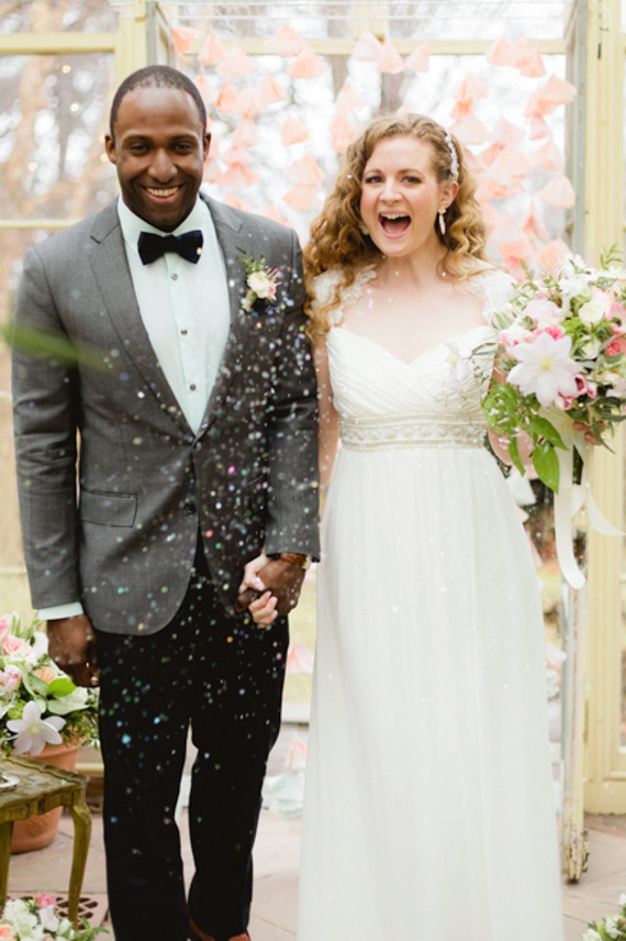 Romantic greenhouse wedding inspiration | Photo by Kate Hubler Photography | Read more - http://www.100layercake.com/blog/?p=75305