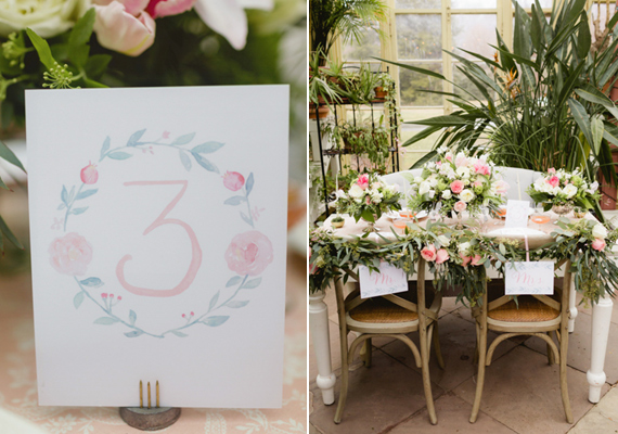 Romantic greenhouse wedding inspiration | Photo by Kate Hubler Photography | Read more - http://www.100layercake.com/blog/?p=75305