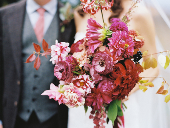 Fall bridal bouquet | Photo by Lisa Berry | Read more - http://www.100layercake.com/blog/?p=76472