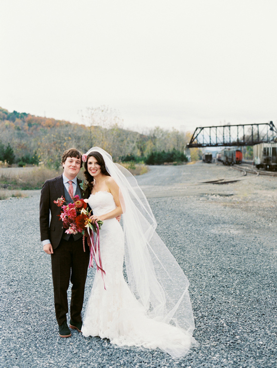 Industrial, modern Hudson Valley fall wedding | Photo by Lisa Berry | Read more - http://www.100layercake.com/blog/?p=76472