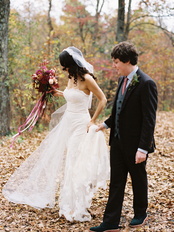 Industrial, modern Hudson Valley fall wedding | Photo by Lisa Berry | Read more - http://www.100layercake.com/blog/?p=76472