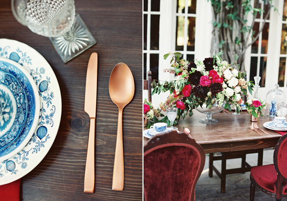Copper and cobalt wedding inspiration | Photo by  Lavender and Twine | Read more - http://www.100layercake.com/blog/?p=77687