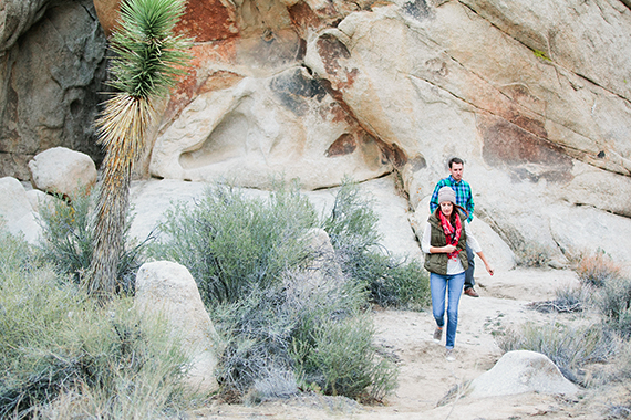 Camp-themed Joshua Tree engagement shoot | Photo by Mandilynn Photography | Read more - http://www.100layercake.com/blog/?p=77783