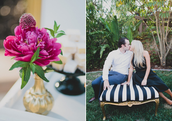 Parisian-themed garden engagement party | Photo by Katie Pritchard Photo | Read more - http://www.100layercake.com/blog/?p=76900
