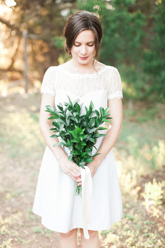 Simple green bridesmaid bouquet |  Florals by Bricolage Curated Florals | Photo by J Bird Photography | Read more - http://www.100layercake.com/blog/?p=76549