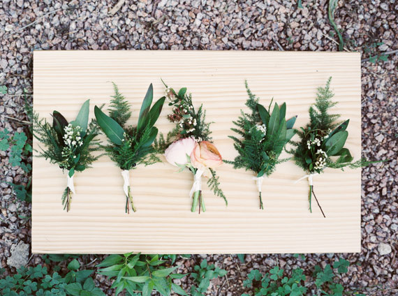 Green boutonnières |  Florals by Bricolage Curated Florals | Photo by J Bird Photography | Read more - http://www.100layercake.com/blog/?p=76549