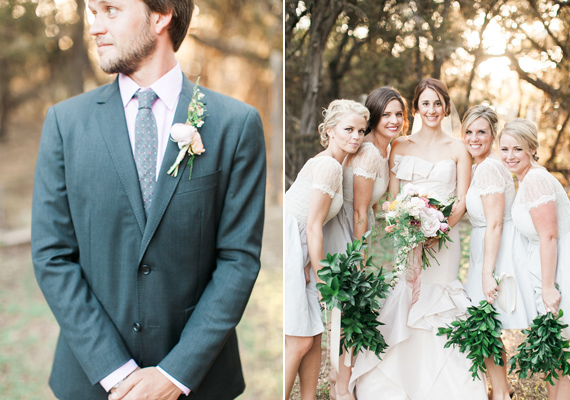 Cream bridesmaid dresses | Photo by J Bird Photography | Read more - http://www.100layercake.com/blog/?p=76549