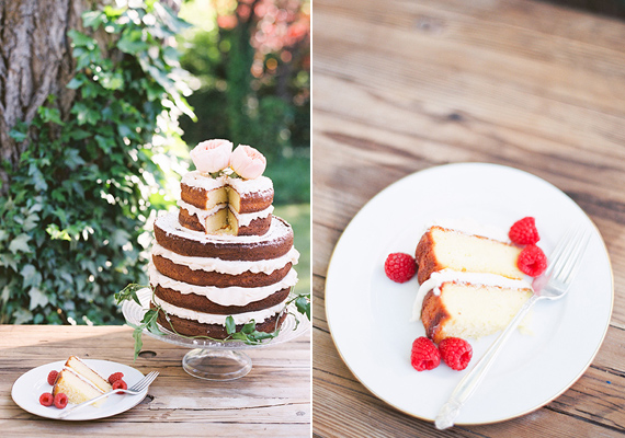 Naked cake | Bridal shower | Photo by D Arcy Benincosa |  Le Loup Cake | Read more - http://www.100layercake.com/blog/?p=76837