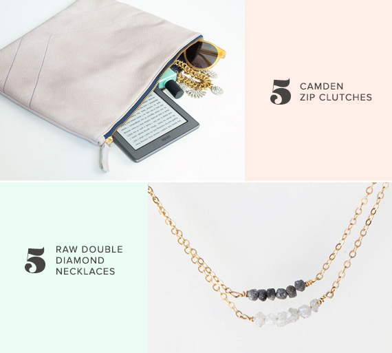 Diamond necklace / Clutch giveaway from Of A Kind on 100 Layer Cake