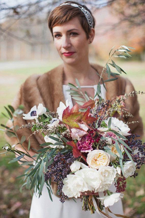 Fashionable fall same-sex wedding | Photo by Les Loups of the Wedding Artist Collective | Read more - http://www.100layercake.com/blog/?p=77583