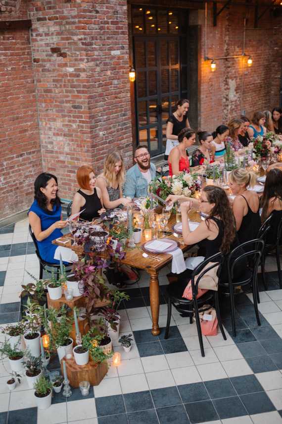 New York summer soiree at The Wythe Hotel | Photo by The Wedding Artists Collective | Read more - http://www.100layercake.com/blog/?p=77313