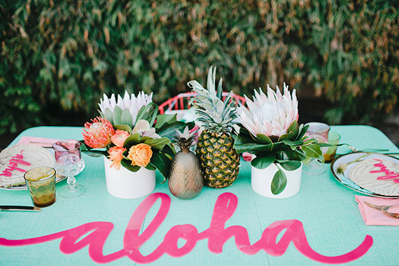 Aloha bridal shower inspiration  | Photo by Megan Welker | Design by Beijos Events | Read more -  http://www.100layercake.com/blog/?p=78612