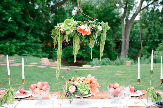 Peach and Blackberry wedding inspiration | Photo by oney Bee Photography | Read more - http://www.100layercake.com/blog/?p=79175