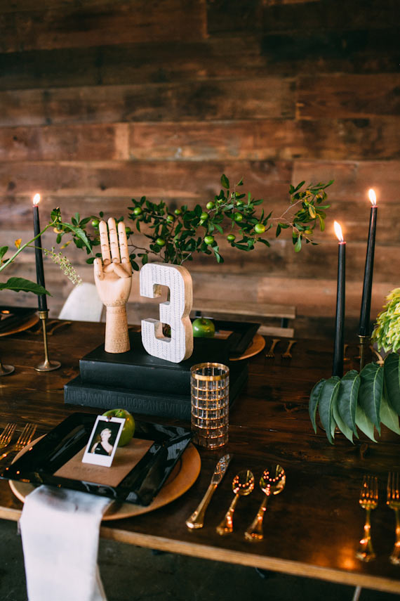 Mid-century modern wedding inspiration | Photo by Kat Bevel Photography | Read more -  http://www.100layercake.com/blog/?p=79845
