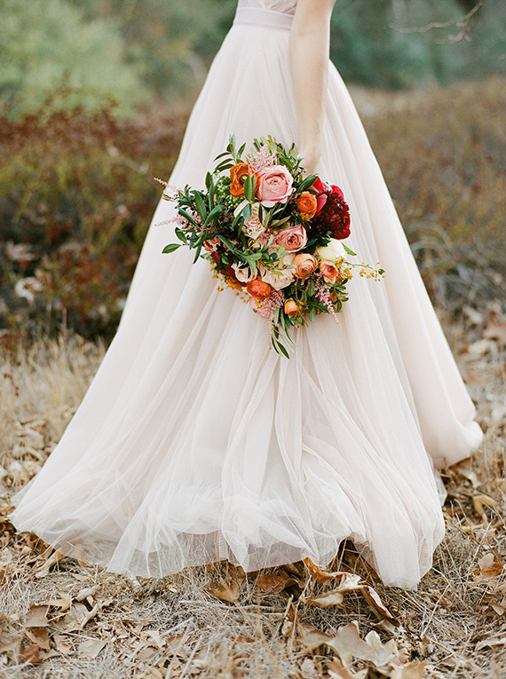 Soft pink fall wedding inspiration | Photo by Morgan Lamkin Photography | Read more - http://www.100layercake.com/blog/?p=82205 