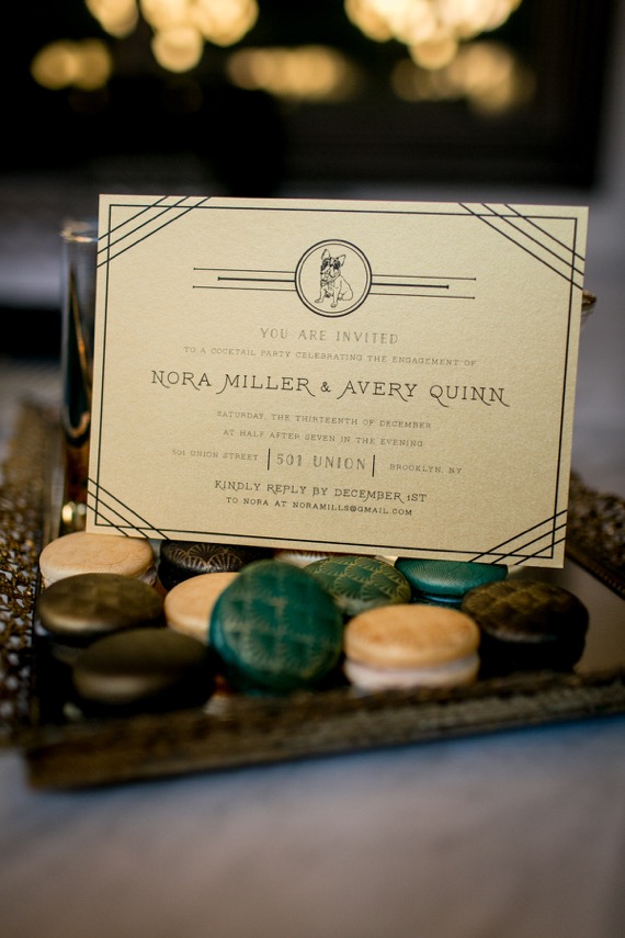 Black green and gold holiday wedding ideas | Photo by Brookelyn Photography | Read more - http://www.100layercake.com/blog/?p=83613