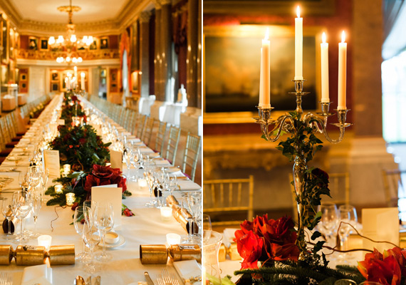 Red white and gold Christmas wedding | Photo by Ann-Kathrin Koch  | Read more - http://www.100layercake.com/blog/?p=83487