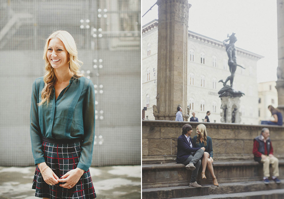 Uffizi Museum Florence engagement shoot | Photo by Stefano Santucci and Lucrezia Cosso | 100 Layer Cake