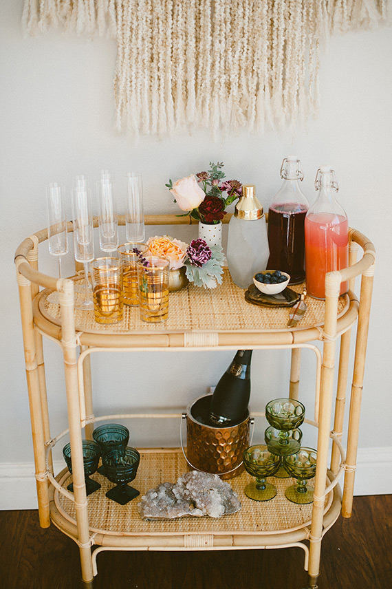 Bohemian New Year's Eve brunch inspiration | Photo by Megan Welker | Design by Beijos Events | Read more - http://www.100layercake.com/blog/?p=83739