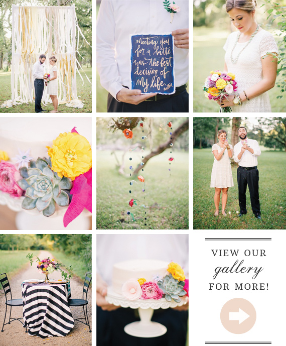 DIY crepe paper summer wedding inspiration | Photo by To Live To Love Photography | Read more - http://www.100layercake.com/blog/?p=82679