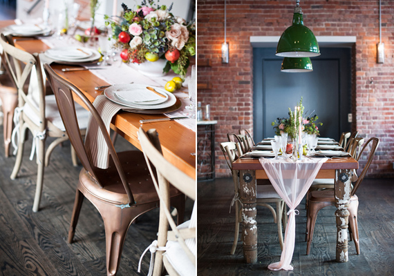 Intimate restaurant wedding inspiration | Photo by Sarah Box Photography | Read more - http://www.100layercake.com/blog/?p=84840