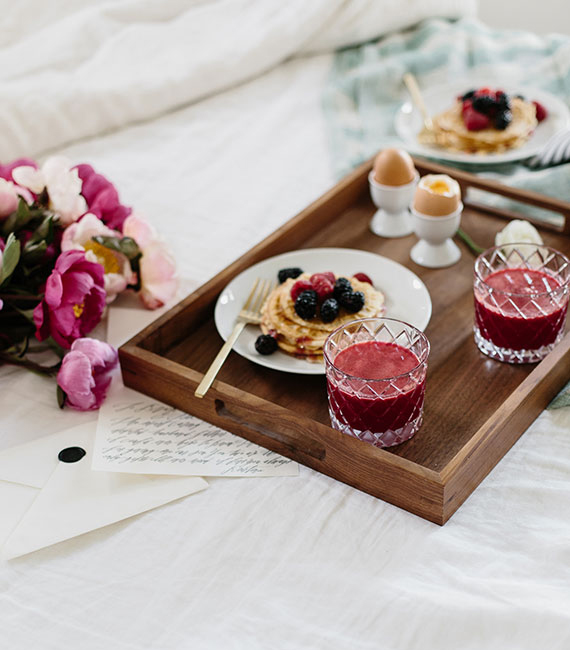 Valentine's breakfast in bed with Crate and Barrel | Photo by Meghan K. Sadler | 100 Layer Cake