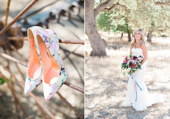 Colorful garden rose bouquet | Photos by Brandi Welles | Read more -  http://www.100layercake.com/blog/wp-content/uploads/2015/04/Colorful-Rustic-Barn-Wedding