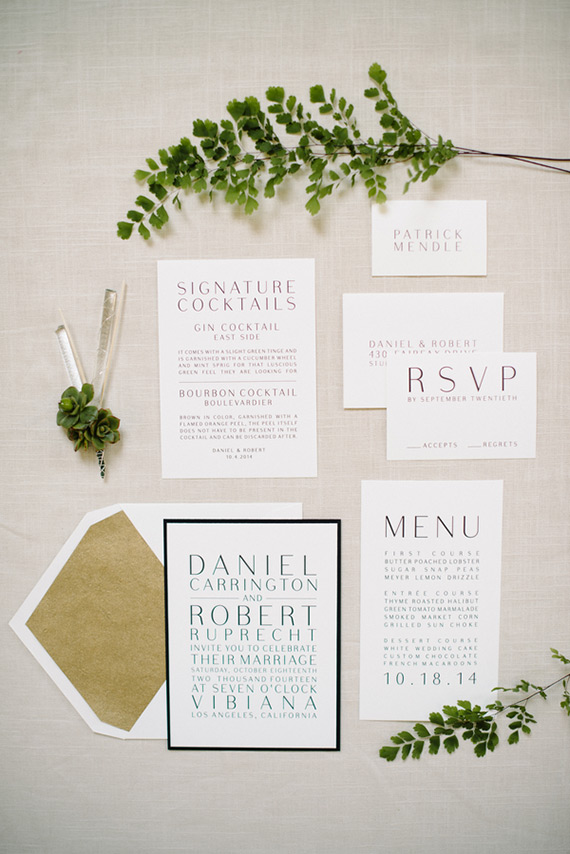 Modern green and white wedding ideas | Photo by Krista Mason Photography | Read more -  http://www.100layercake.com/blog/wp-content/uploads/2015/04/modern-green-black-white-wedding