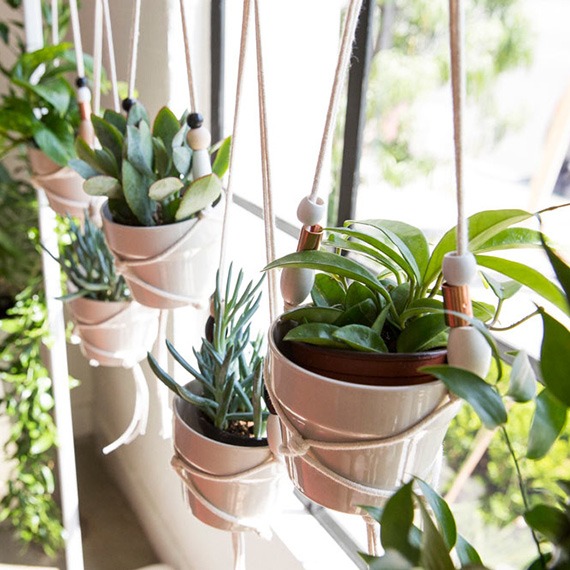 DIY plant hanger workshop with 100 Layer Cake, Room & Board, and Crafting Community