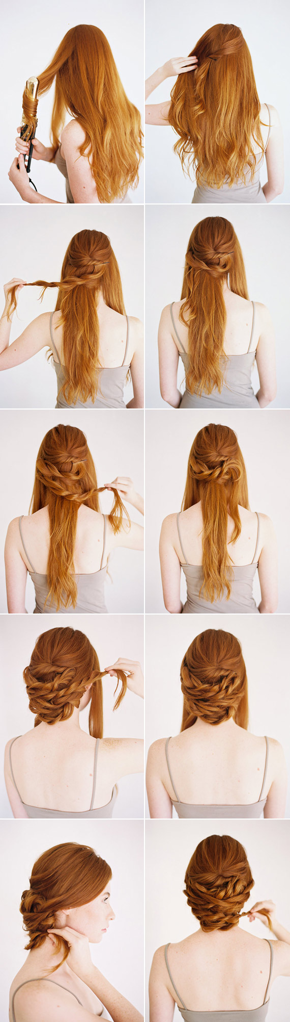 How-to create a low twisted updo