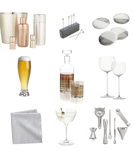 cocktail registry faves from Crate and Barrel