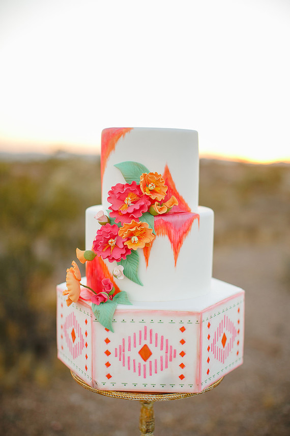 Colorful wedding cake
