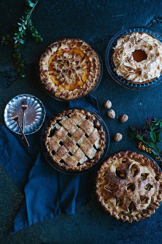 Thanksgiving pie table