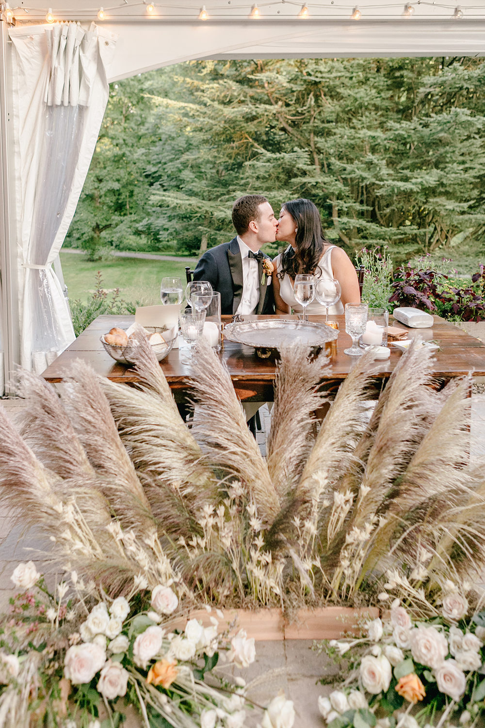Pastel fall wedding at Tyler Arboretum