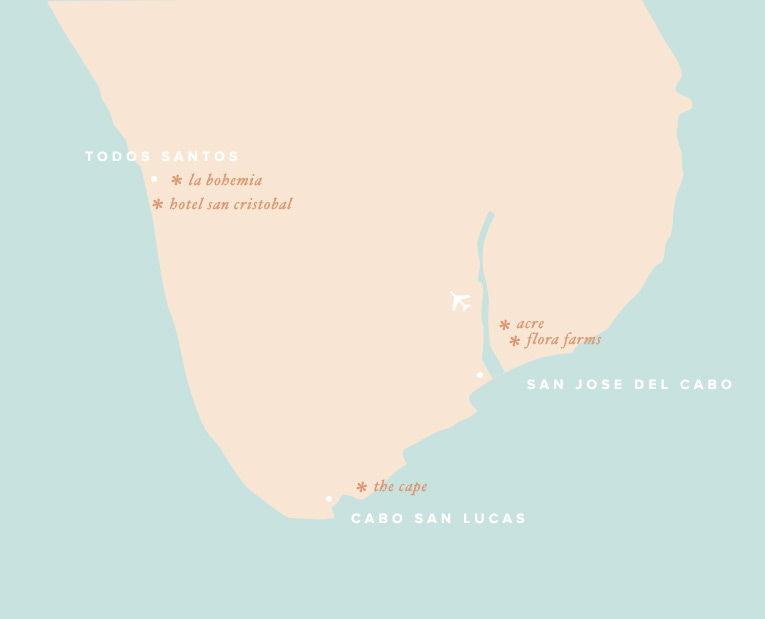 Cabo map for honeymoon
