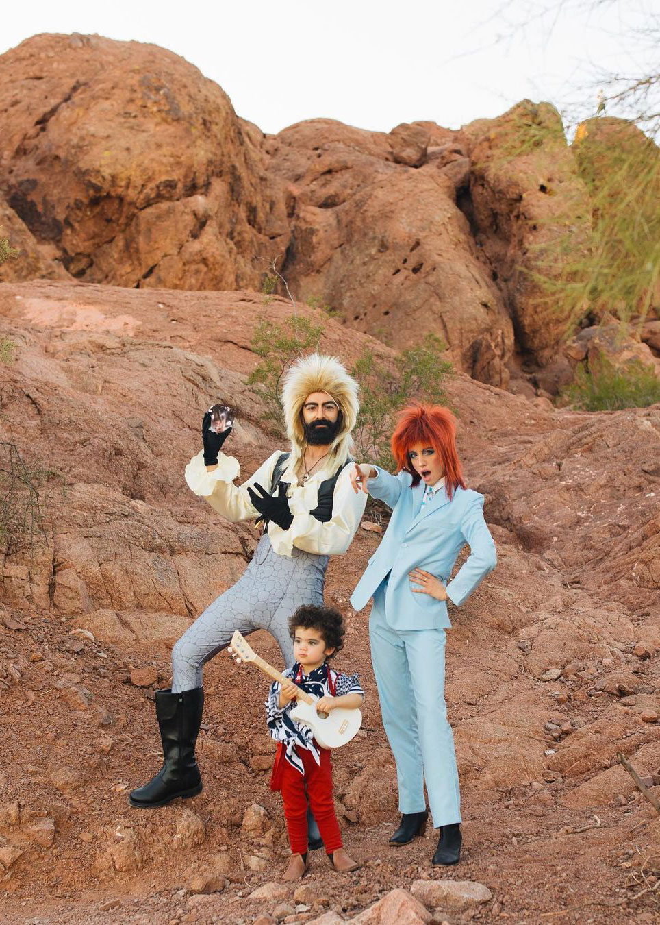 family of DIY david bowie costumes from new darlings - creative diy couples costumes