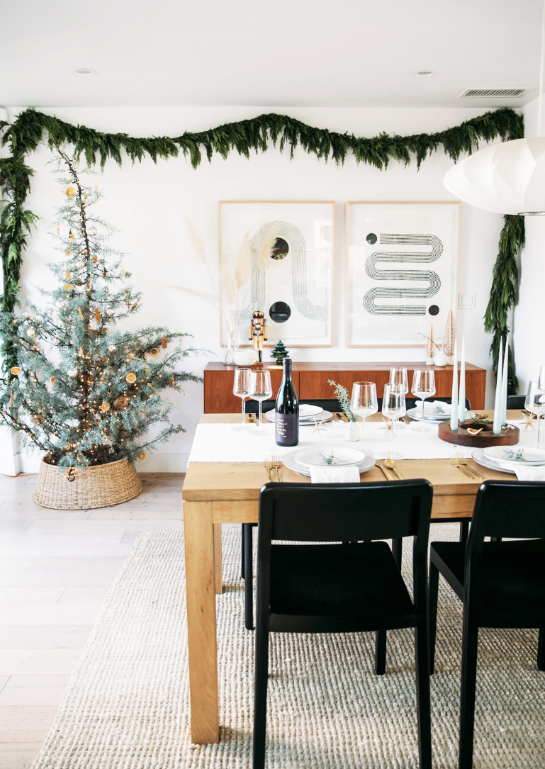 Minimal modern christmas decor 