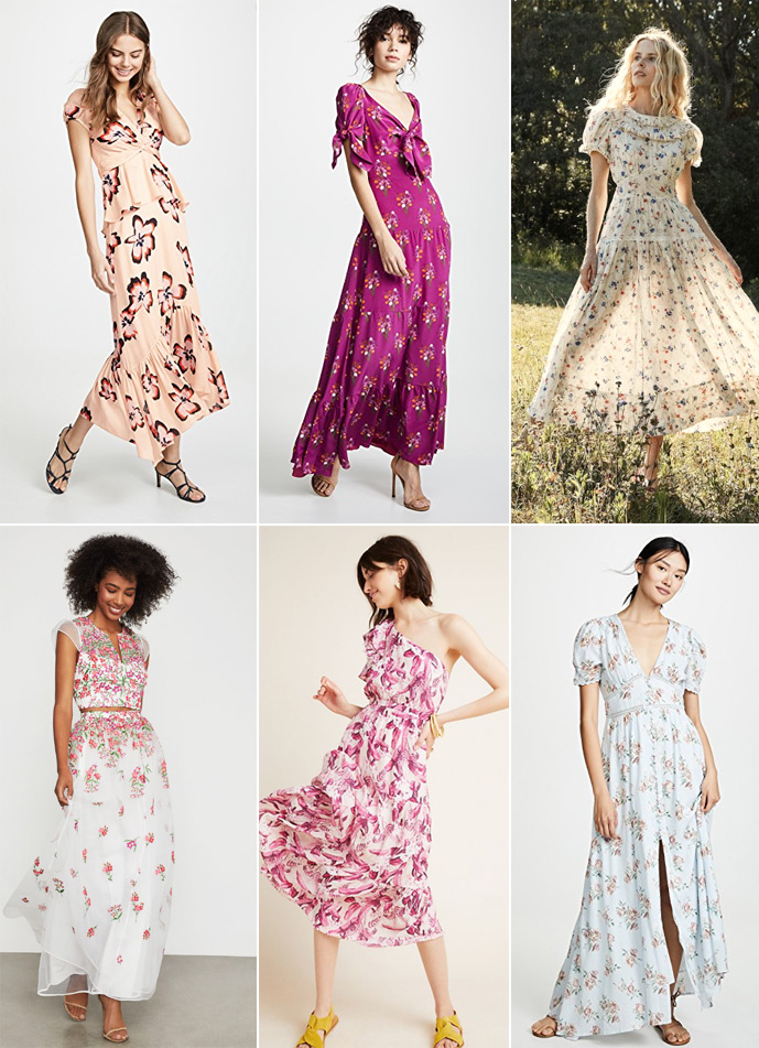 Floral bridesmaid dresses for 2019 weddings