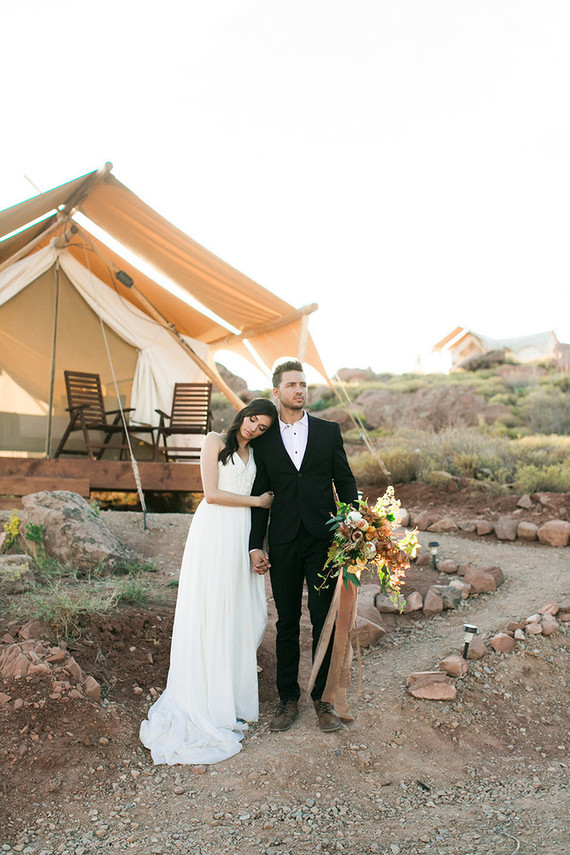 Under Canvas Zion wedding - unique desert wedding venues