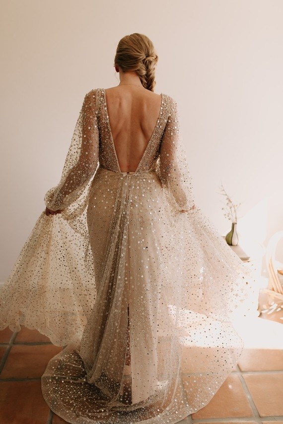 sparkly wedding dress