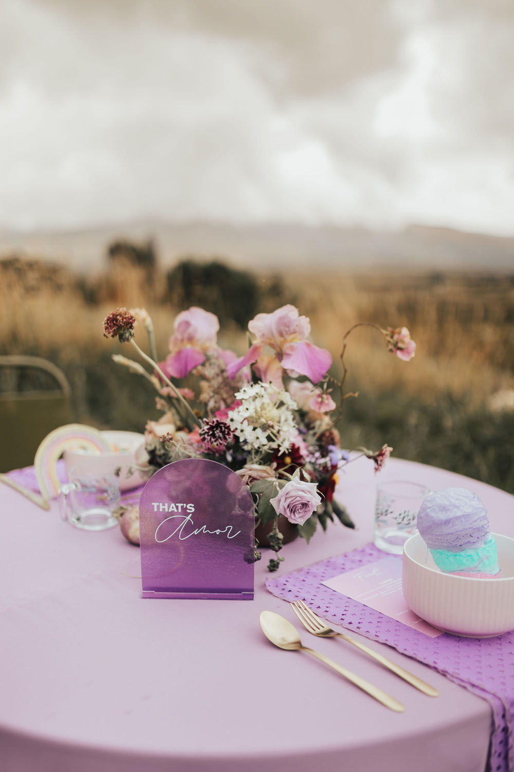 lilac wedding ideas - spring elopement