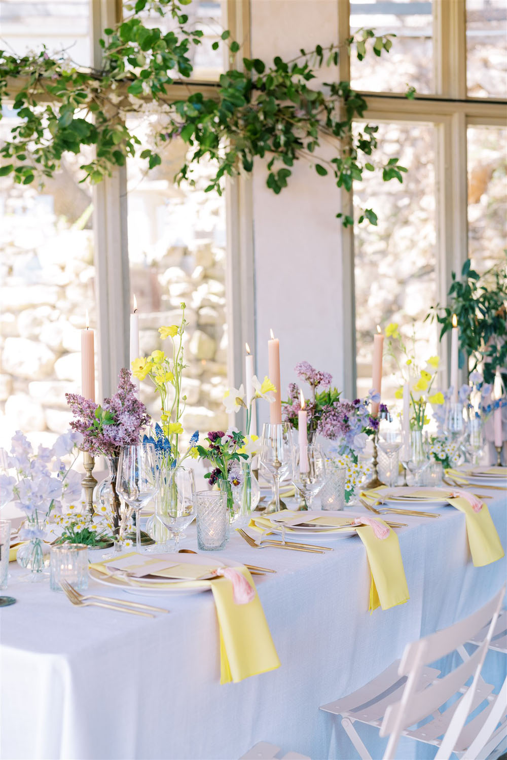 Romantic spring pastel wedding at Villa Antonia