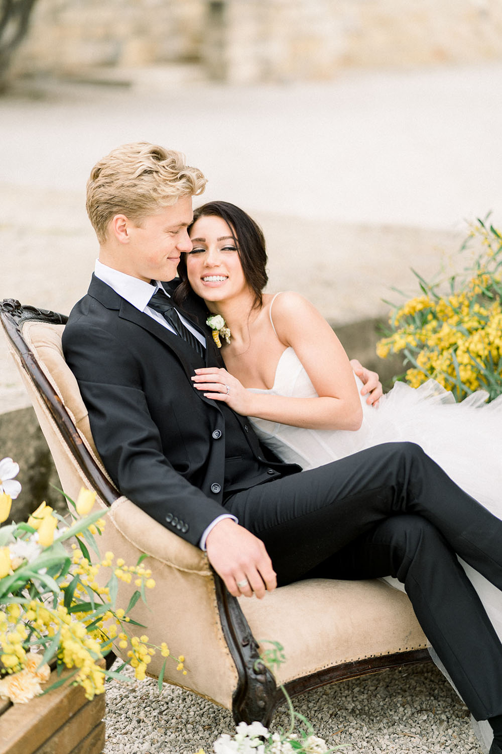 winery wedding portrait